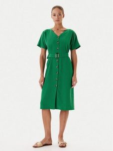 Tatuum Sukienka letnia Loria T2543.193 Zielony Regular Fit. Zielone kombinezony Tatuum, na lato, bez wzorów, z lyocellu, bez kołnierzyka, bez ramiączek. Za 319,99 zł.