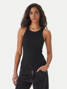 BOSS Top C_Eplie 50553479 Czarny Slim Fit. Czarne topy Boss, m, bez wzorów, z bawełny, bez kołnierzyka, bez ramiączek. Za 182,99 zł.