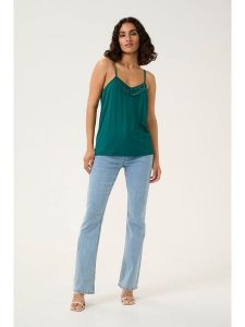 Cream Top w kolorze turkusowym rozmiar: L. Zielone topy Cream, l, bez wzorów, z koronki, bez kołnierzyka, bez ramiączek. Za 72,95 zł.