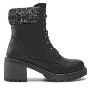 Trzewiki Clara Barson. Czarne botki Clara Barson, bez wzorów, bez obcasa, na słupku, bez zapięcia. Za 179,99 zł.