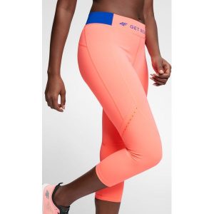 Legginsy do biegania damskie SPDF100 - łososiowy. Legginsy marki 4f. W wyprzedaży za 69,99 zł.
