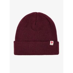 Czapka zimowa Fjallraven Tab Hat - dark garnet. Fioletowe czapki Fjällräven, bez wzorów, sportowe. Za 140,99 zł.