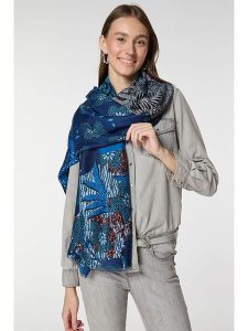 Lucky Bees Szal w kolorze granatowym - 180 x 85 cm rozmiar: onesize. Niebieskie szaliki Lucky Bees, bez wzorów, z bawełny. Za 126,75 zł.