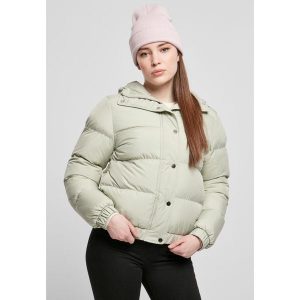 Kurtka damska Urban Classics hooded puffer. Zielone kurtki Urban Classics, na zimę, bez wzorów, z puchu, bez kaptura. Za 298,00 zł.