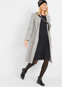 Sukienka bombka z dżerseju. Czarne sukienki bonprix, bez wzorów, z dżerseju, bez kołnierzyka, bez ramiączek, bombki. Za 109,99 zł.