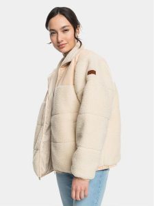 Roxy Kożuch Miracle Mile Jckt ERJJK03569 Beżowy Regular Fit. Brązowe kurtki Roxy, m, bez wzorów, z syntetyku, bez kaptura. Za 619,99 zł.