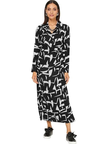 Heine Sukienka w kolorze czarno-kremowym rozmiar: 36. Czarne sukienki Heine, na co dzień, bez wzorów, z wiskozy, bez kołnierzyka, bez ramiączek, maxi, proste. Za 78,47 zł.