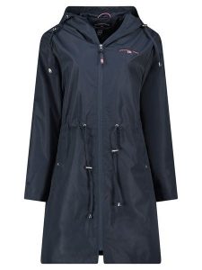 Geographical Norway Parka "Dagny" w kolorze granatowym rozmiar: M. Niebieskie płaszcze Geographical Norway, m, z aplikacjami, bez kaptura. Za 193,24 zł.