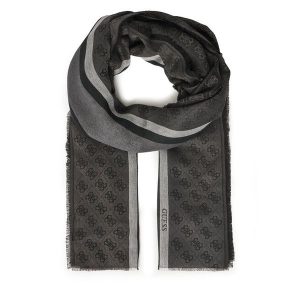 Szal Guess. Czarne szaliki Guess, z aplikacjami. Za 299,99 zł.