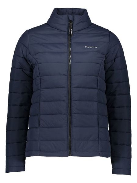 Pepe Jeans Kurtka pikowana w kolorze granatowym rozmiar: M. Niebieskie kurtki Pepe Jeans, m, bez wzorów, z jeansu, bez kaptura. Za 143,90 zł.