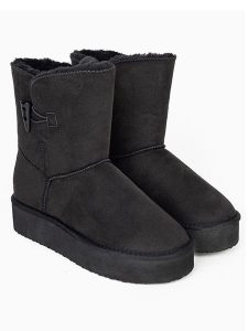 ISLAND BOOT Botki zimowe "Emmy" w kolorze czarnym rozmiar: 41. Czarne botki Island Boot, na zimę, bez wzorów, bez obcasa, bez zapięcia. Za 183,59 zł.