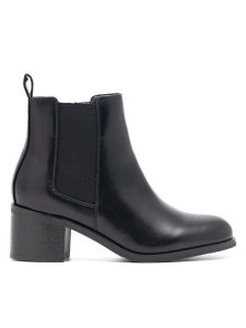 Clara Barson Botki NIVEN WS22385-06 Czarny. Czarne botki Clara Barson, bez wzorów, z tworzywa sztucznego, bez obcasa, na słupku, bez zapięcia. Za 119,99 zł.