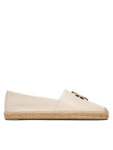 Tory Burch Espadryle Eleanor 161758 Kremowy. Białe espadryle Tory Burch, bez wzorów, ze skóry, bez obcasa. Za 1 439,00 zł.