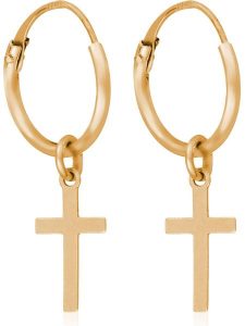 OR ÉCLAT Złote kolczyki-kreole "Croix dorée" rozmiar: onesize. Żółte kolczyki OR ÉCLAT, złote. Za 252,34 zł.