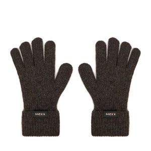 Rękawiczki MEXX. Brązowe rękawiczki Mexx, bez wzorów, z dzianiny. Za 49,99 zł.