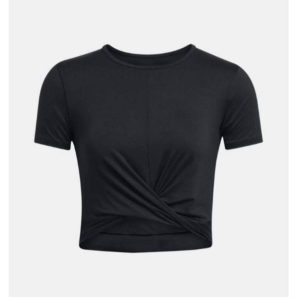 Top treningowy damski Under Armour Motion Crossover Crop. Czarne topy Under Armour, l, bez wzorów, sportowe, bez kołnierzyka, bez ramiączek. W wyprzedaży za 121,40 zł.