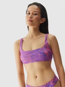 4F Góra od bikini damska - multikolor XXL. Czerwone bikini 4f, bez wzorów, z elastanu. W wyprzedaży za 39,99 zł.