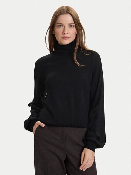 TWINSET Golf 252AT3102 Czarny Regular Fit. Czarne golfy Twinset, bez wzorów, z syntetyku. Za 459,99 zł.