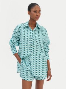 Seafolly Koszula Sorrento 55575-TO Zielony Oversize. Zielone koszule Seafolly, m, bez wzorów, z bawełny, bez kołnierzyka, bez ramiączek. Za 389,99 zł.