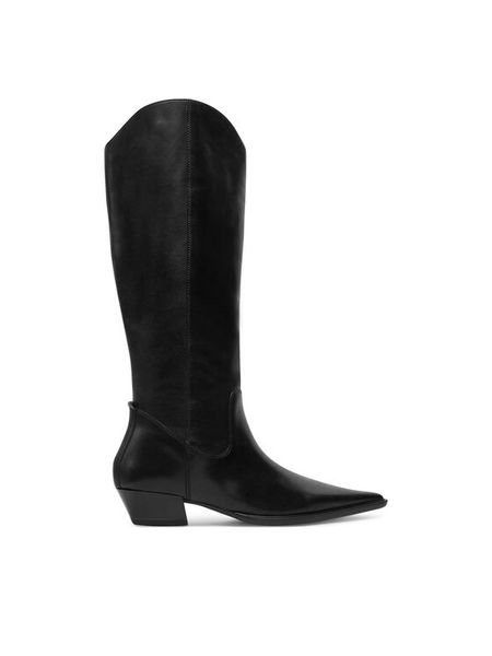 Vagabond Shoemakers Kowbojki Cassie 5850-101-20 Czarny. Czarne buty zimowe Vagabond Shoemakers, ze skóry, bez obcasa, na płaskiej podeszwie, bez zapięcia. Za 919,99 zł.