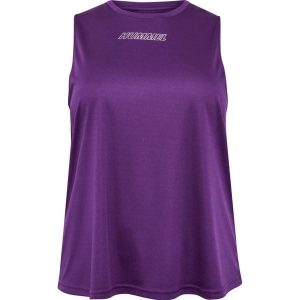 Damski tank top Hummel Te Curvy Plus. Fioletowe topy Hummel, bez wzorów, sportowe, bez kołnierzyka, bez ramiączek. Za 120,00 zł.