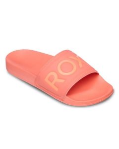 Klapki damskie SLIPPY II. Czerwone klapki Roxy, bez wzorów, z gumy, bez obcasa. Za 109,99 zł.