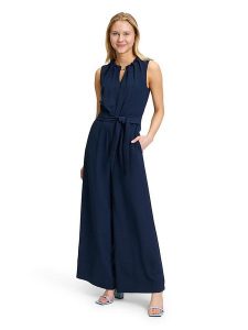 BETTY & CO Kombinezon w kolorze granatowym rozmiar: 42. Niebieskie kombinezony Betty & Co, bez wzorów, z tkaniny, bez kołnierzyka, bez ramiączek. Za 233,95 zł.