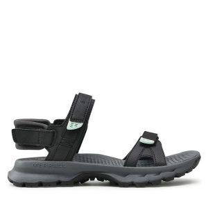 Sandały Merrell. Czarne buty trekkingowe Merrell, bez wzorów, bez obcasa, bez zapięcia. Za 249,99 zł.