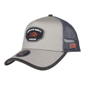 Czapka W-TRUCKER 1. Szare czapki WINDSON, bez wzorów, z bawełny, eleganckie. Za 62,00 zł.