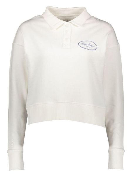 Pepe Jeans Bluza w kolorze białym rozmiar: M. Białe bluzy Pepe Jeans, m, bez wzorów, z jeansu, bez kaptura. Za 128,25 zł.