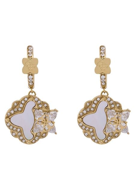 Guess Kolczyki JUBE05 583JW Złoty. Żółte kolczyki Guess, metalowe. Za 199,99 zł.