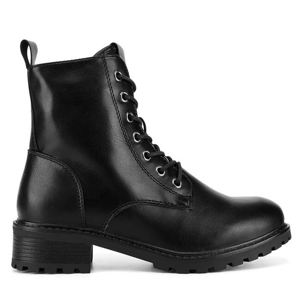 Trzewiki Clara Barson. Czarne botki Clara Barson, bez wzorów, bez obcasa, na płaskiej podeszwie, bez zapięcia. Za 159,99 zł.