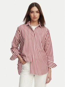 Tommy Hilfiger Koszula WW0WW45612 Czerwony jasny Regular Fit. Czerwone koszule TOMMY HILFIGER, bez wzorów, z bawełny, bez kołnierzyka, bez ramiączek. Za 489,99 zł.