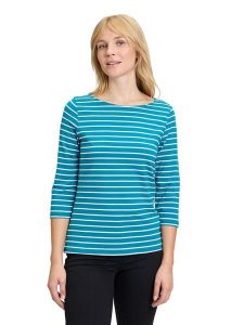 Betty Barclay Koszulka w kolorze turkusowo-białym rozmiar: 40. Białe bluzki Betty Barclay, bez wzorów, bez kołnierzyka, bez ramiączek. Za 82,99 zł.