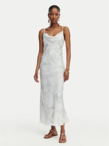 Guess Sukienka koktajlowa W6GK94 W2266 Niebieski jasny Slim Fit. Niebieskie sukienki Guess, xxl, z aplikacjami, z wiskozy, wizytowe, bez kołnierzyka, bez ramiączek. Za 614,99 zł.