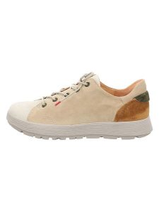 Think! Skórzane sneakersy w kolorze beżowym rozmiar: 36. Brązowe trampki Think, bez wzorów, bez zapięcia. Za 244,95 zł.