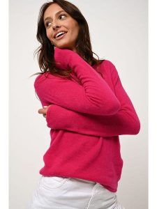 AUTHENTIC CASHMERE Kaszmirowy sweter "Epéna" w kolorze różowym rozmiar: M. Różowe swetry oversize AUTHENTIC CASHMERE, m, bez wzorów, z kaszmiru, bez ramiączek. Za 250,35 zł.