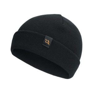 Czapka dzianinowa podwijana Rab Adzuki Beanie. Czarne czapki RAB, bez wzorów, z dzianiny, sportowe. Za 94,99 zł.