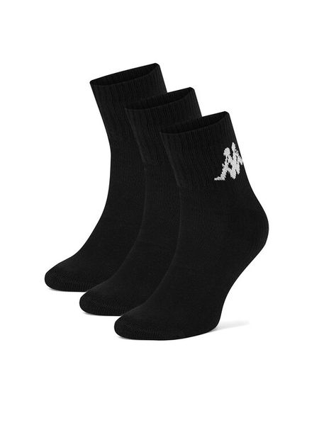 Kappa Skarpety krótkie Z4444_AW24 (3-PACK) Czarny. Czarne skarpetki Kappa, bez wzorów, z bawełny. Za 29,99 zł.