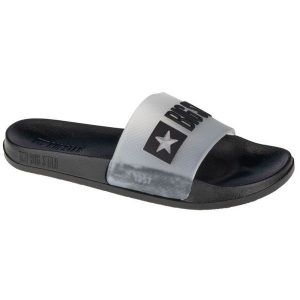 Klapki Big Star W Slipper FF274A200-906 czarne. Czarne klapki bez wzorów, z gumy, bez obcasa. W wyprzedaży za 116,63 zł.