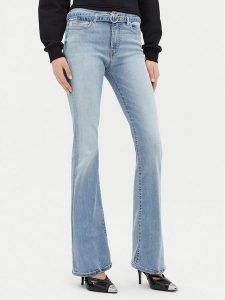 PINKO Jeansy Flora 100166 Niebieski Flare Fit. Niebieskie jeansy Pinko, bez wzorów, z bawełny. Za 439,99 zł.