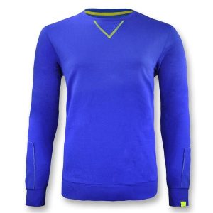 Bluza damska z bawełny NEBI jasnoniebieska. Niebieskie bluzy LEGEA, bez wzorów, z bawełny, bez kaptura. Za 86,00 zł.