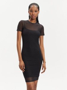 Hugo Sukienka codzienna Nasaja_B 50514940 Czarny Slim Fit. Czarne kombinezony Hugo, na co dzień, xl, bez wzorów, z syntetyku, bez kołnierzyka, bez ramiączek, proste. Za 309,99 zł.