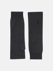 Perfect Cashmere Kaszmirowe mankiety "Zoe" w kolorze antracytowym rozmiar: onesize. Czarne rękawiczki Perfect Cashmere, bez wzorów, z kaszmiru. Za 157,35 zł.