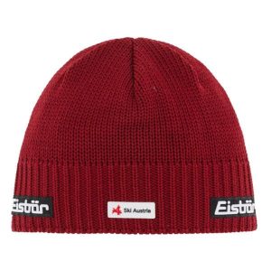 Czapka narciarska Trop SKA. Czerwone czapki Eisbar, bez wzorów, z bawełny, sportowe. Za 136,40 zł.