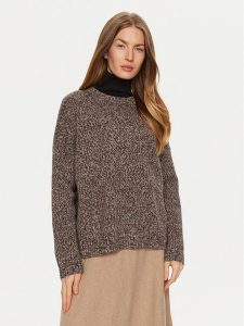 Weekend Max Mara Sweter Moxa 2425366252 Brązowy Oversize. Brązowe swetry klasyczne Weekend Max Mara, l, z wełny, bez kołnierzyka. Za 509,99 zł.