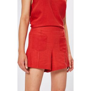 Answear - Szorty City Jungle. Różowe szorty marki ANSWEAR, z materiału, casualowe. W wyprzedaży za 59,90 zł.