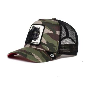 Czapka z daszkiem Goorin Bros Animal Farm The Panther Camo Trucker 101-0381-CAM. Czarne czapki Goorin Bros, bez wzorów, sportowe. Za 139,00 zł.