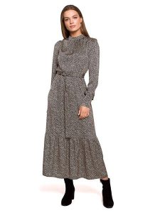 Stylove Sukienka ze wzorem rozmiar: XXL. Sukienki Stylove, xxl, bez wzorów, bez kołnierzyka, bez ramiączek, maxi. Za 175,67 zł.