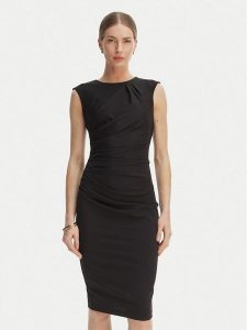 Rinascimento Sukienka koktajlowa CFC0127683003 Czarny Slim Fit. Czarne kombinezony Rinascimento, l, bez wzorów, z syntetyku, wizytowe, bez kołnierzyka, bez ramiączek. Za 449,99 zł.